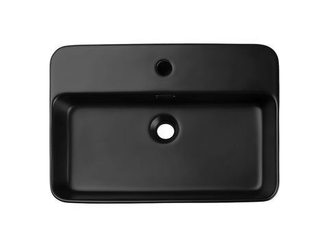 Aufsatzwaschbecken Trusta 55 × 38 cm – Schwarz, matt, eckig – Ansicht 3