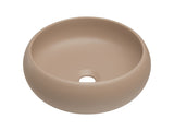 Aufsatzwaschbecken Wika 36 × 36 cm – Cappuccino Matt, matt, rund