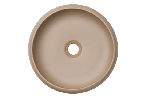 Aufsatzwaschbecken Wika 36 × 36 cm – Cappuccino Matt, matt, rund – Ansicht 3