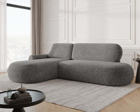 Ecksofa Diune – Grau – Ottomane links