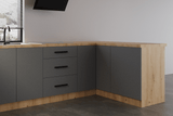 Küchenzeile in U-Form K103-G680 – Nexa Beige – Praktisch und stilvoll zugleich