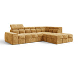 Ecksofa Bianco – Goldgelb – Ottomane rechts