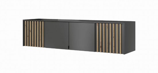 ROYAL24_MARKT Garderobe - Praktische Eleganz / Wohnwand Schrank als Raumhighlight. ( Komplett Set 1 St. BAKI )