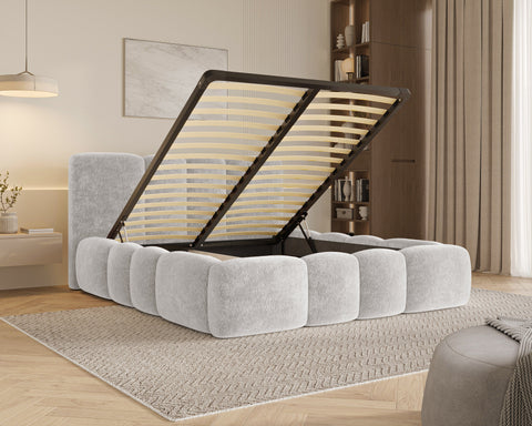 Polsterbett Bett 26 Amari – Grau