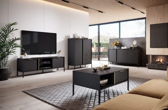 Wohnzimmer-Set - LARS - Moderne Wohnlösung LARS, (Komplett-Set, 4-St., Premium - Lars) - ROYAL24_MARKT