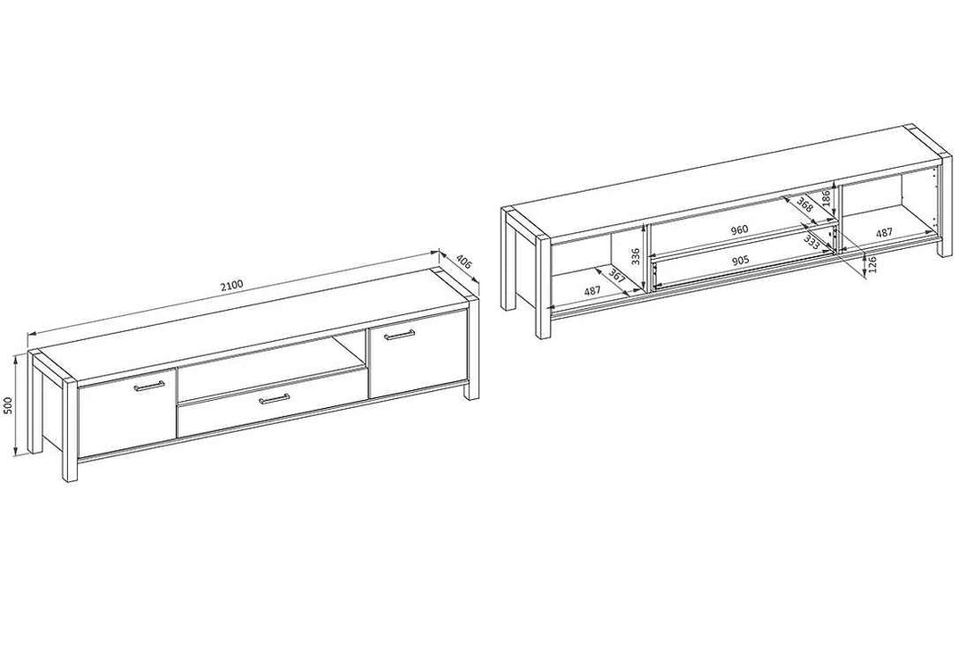 TV-Schrank - Aktiv -  Elegante für modernes Wohnen mit viel Stauraum. - ROYAL24_MARKT