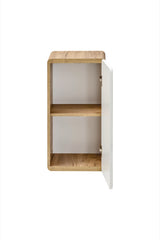 Badezimmer-Hängeschrank Amaris Weiß Hochglanz 35 × 68 × 32 cm mit 1 Tür – Ansicht 2