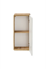 Badezimmer-Hängeschrank Amaris Weiß Hochglanz 35 × 75 × 22 cm mit 1 Tür – Ansicht 2