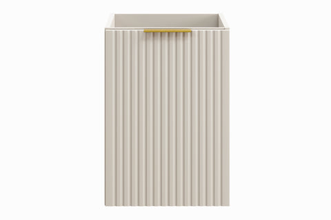 Badezimmer-Hängeschrank Ardena Kaschmir matt 40 × 57 × 46 cm mit Wäschekorb – Ansicht 2