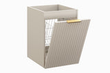 Badezimmer-Hängeschrank Ardena Kaschmir matt 40 × 57 × 46 cm mit Wäschekorb – Ansicht 3