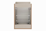 Badezimmer-Hängeschrank Ardena Kaschmir matt 40 × 57 × 46 cm mit Wäschekorb – Ansicht 4