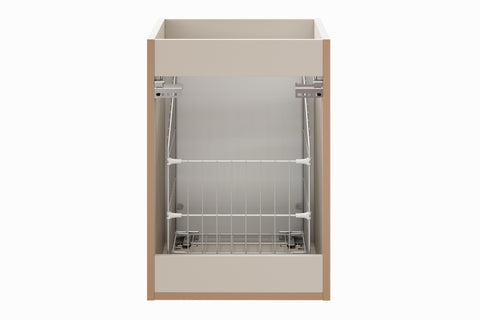 Badezimmer-Hängeschrank Ardena Kaschmir matt 40 × 57 × 46 cm mit Wäschekorb – Ansicht 4