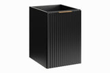 Badezimmer-Hängeschrank Ardena Schwarz matt 40 × 57 × 46 cm mit Wäschekorb