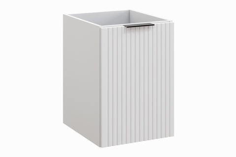 Badezimmer-Hängeschrank Ardena Weiß matt 40 × 57 × 46 cm mit Wäschekorb