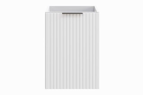Badezimmer-Hängeschrank Ardena Weiß matt 40 × 57 × 46 cm mit Wäschekorb – Ansicht 2