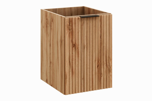 Badezimmer-Hängeschrank Ardena Wotan Eiche 40 × 57 × 46 cm mit Wäschekorb