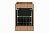 Badezimmer-Hängeschrank Ardena Wotan Eiche 40 × 57 × 46 cm mit Wäschekorb – Ansicht 4