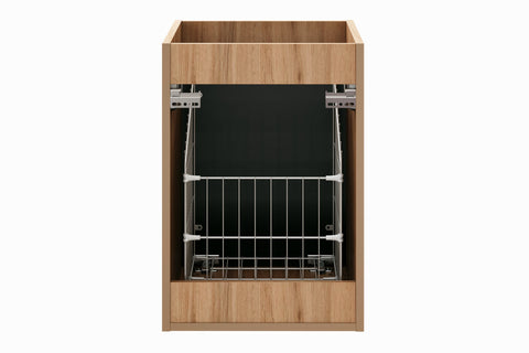 Badezimmer-Hängeschrank Ardena Wotan Eiche 40 × 57 × 46 cm mit Wäschekorb – Ansicht 4