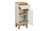 Badezimmer-Hängeschrank Balvina Kaschmir matt 35 × 87 × 33 cm mit 1 Tür und 1 Schublade – Ansicht 3