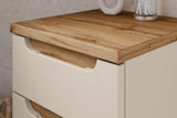 Badezimmer-Hängeschrank Balvina Kaschmir matt 35 × 87 × 33 cm mit 1 Tür und 1 Schublade – Ansicht 6