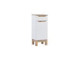 Badezimmer-Hängeschrank Balvina Weiß Hochglanz 35 × 86 × 33 cm mit 1 Tür und 1 Schublade – Ansicht 4
