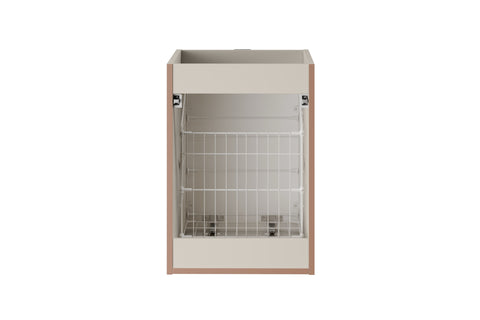 Badezimmer-Hängeschrank Bellisa Kaschmir matt 40 × 57 × 46 cm mit Wäschekorb – Ansicht 4