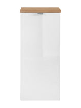 Badezimmer-Hängeschrank Caprena Weiß Hochglanz 35 × 80 × 35 cm mit 1 Tür