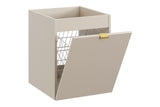 Badezimmer-Hängeschrank Dalvira Kaschmir matt 40 × 50 × 46 cm mit Wäschekorb – Ansicht 3
