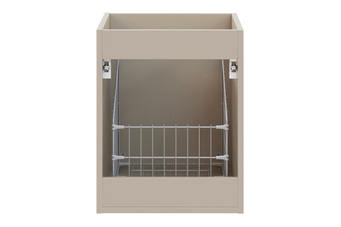 Badezimmer-Hängeschrank Dalvira Kaschmir matt 40 × 50 × 46 cm mit Wäschekorb – Ansicht 4