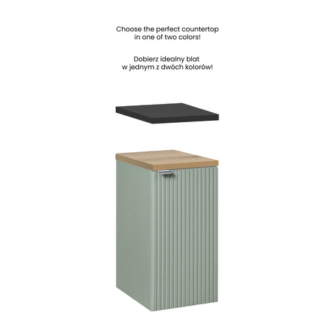 Badezimmer-Hängeschrank Linora Schilfgrün 30 × 57 × 39 cm mit 1 Tür – Ansicht 8