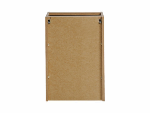 Badezimmer-Hängeschrank Novira Coast Evoke Eiche 40 × 57 × 39 cm mit Wäschekorb – Chrom glänzend