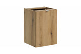 Badezimmer-Hängeschrank Novira Coast Evoke Eiche 40 × 57 × 39 cm mit Wäschekorb – Chrom glänzend – Ansicht 3
