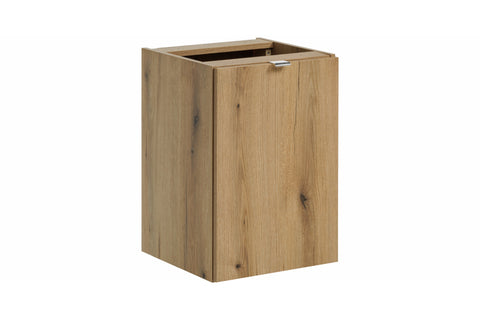 Badezimmer-Hängeschrank Novira Coast Evoke Eiche 40 × 57 × 39 cm mit Wäschekorb – Chrom glänzend – Ansicht 3