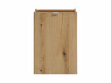 Badezimmer-Hängeschrank Novira Coast Evoke Eiche 40 × 57 × 39 cm mit Wäschekorb – Chrom glänzend – Ansicht 4