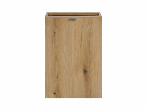 Badezimmer-Hängeschrank Novira Coast Evoke Eiche 40 × 57 × 39 cm mit Wäschekorb – Chrom glänzend – Ansicht 4