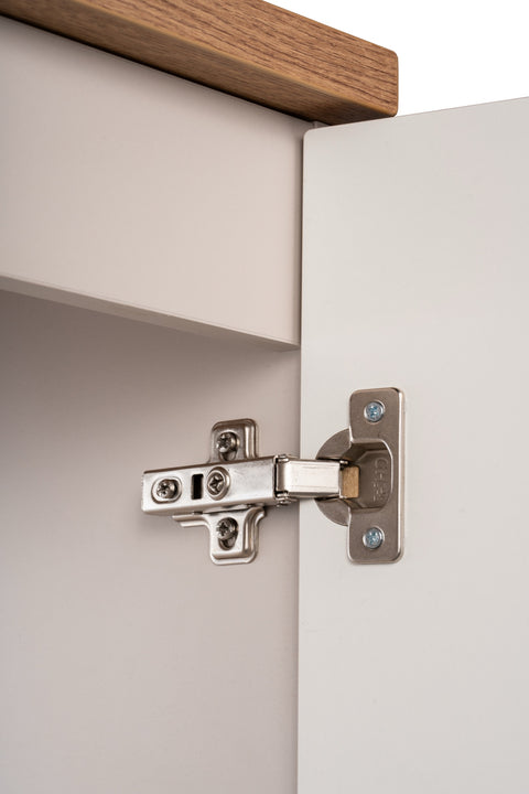 Badezimmer-Hängeschrank Novira Kaschmir matt 30 × 57 × 39 cm mit 1 Tür – Ansicht 5