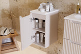 Badezimmer-Hängeschrank Novira Kaschmir matt 30 × 57 × 39 cm mit 1 Tür – Ansicht 6