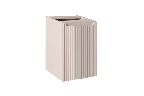 Badezimmer-Hängeschrank Novira Kaschmir matt 40 × 57 × 39 cm mit Wäschekorb