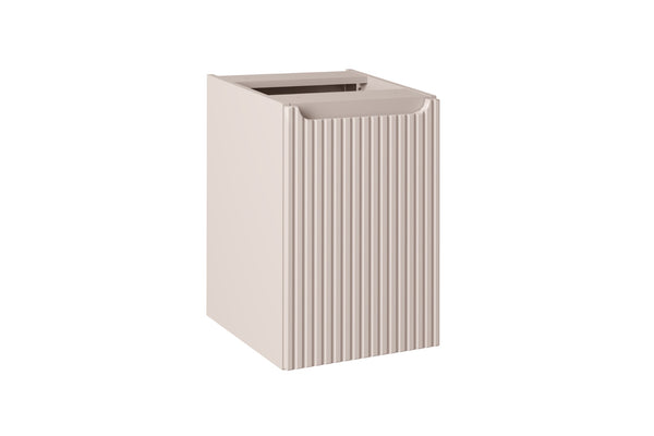 Badezimmer-Hängeschrank Novira Kaschmir matt 40 × 57 × 39 cm mit Wäschekorb