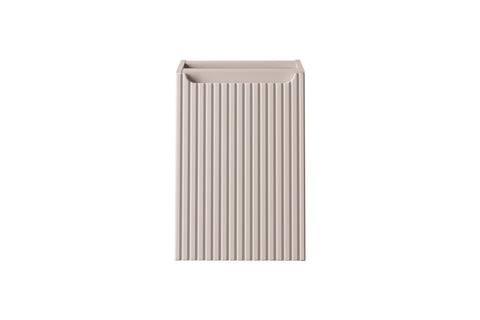 Badezimmer-Hängeschrank Novira Kaschmir matt 40 × 57 × 39 cm mit Wäschekorb – Ansicht 2