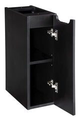 Badezimmer-Hängeschrank Novira Schwarz matt 20 × 57 × 39 cm mit 1 Tür – Ansicht 3