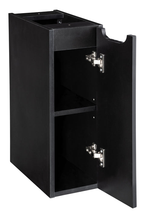 Badezimmer-Hängeschrank Novira Schwarz matt 20 × 57 × 39 cm mit 1 Tür – Ansicht 3