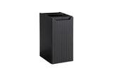Badezimmer-Hängeschrank Novira Schwarz matt 30 × 57 × 39 cm mit 1 Tür