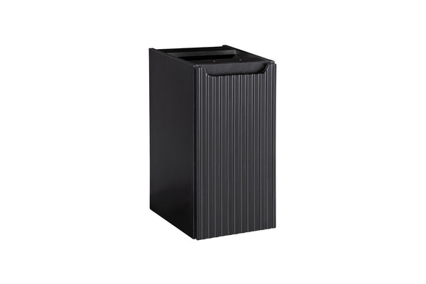 Badezimmer-Hängeschrank Novira Schwarz matt 30 × 57 × 39 cm mit 1 Tür