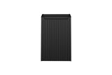 Badezimmer-Hängeschrank Novira Schwarz matt 40 × 57 × 39 cm mit Wäschekorb – Ansicht 2