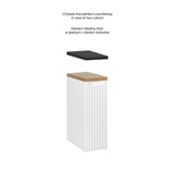 Badezimmer-Hängeschrank Novira Weiß matt 20 × 57 × 39 cm mit 1 Tür – Ansicht 4