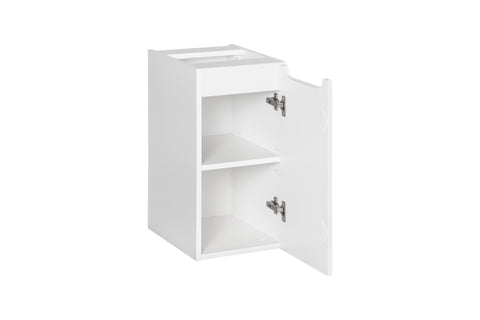 Badezimmer-Hängeschrank Novira Weiß matt 30 × 57 × 39 cm mit 1 Tür – Ansicht 3