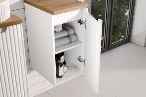Badezimmer-Hängeschrank Novira Weiß matt 30 × 57 × 39 cm mit 1 Tür – Ansicht 5