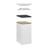Badezimmer-Hängeschrank Novira Weiß matt 30 × 57 × 39 cm mit 1 Tür – Ansicht 8