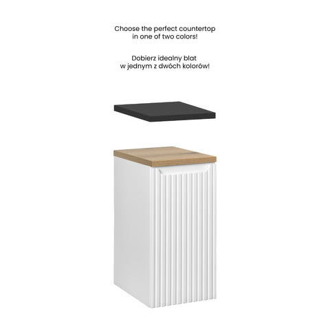 Badezimmer-Hängeschrank Novira Weiß matt 30 × 57 × 39 cm mit 1 Tür – Ansicht 8